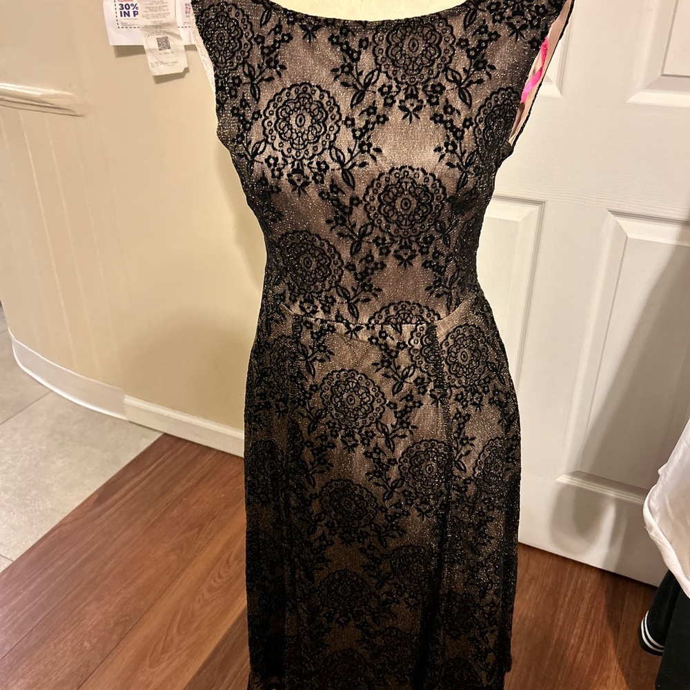 Vintage Betsey Johnson Stunning Tea Length Evening Dress Size 2
